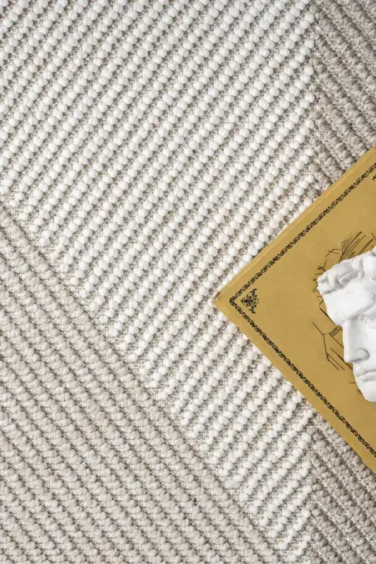 Krem Bej Vizon Yumshoq Dokulu Gilam Kilim Salon Mutfak Koridor Yo'lak Dokuma Mashina Gilami 002-Krem - 4