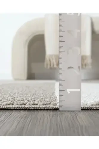 Krem Bej Vizon Yumuşak Dokuma Halı Salon Oturma Odası Mutfak Koridor Yolluk Halı 002-Krem - 5