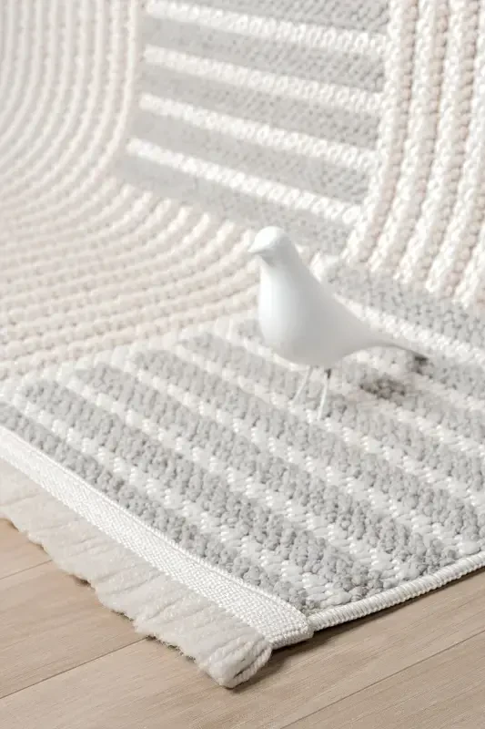 Крем Беж Гри Мягкий на ощупь Ковер Килим Салон Кухня Коридор Дорожка Тканый Машинный Ковер 009-Крем 3 - 2