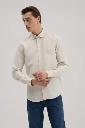 Крем Comfort Fit Тенсел Рубашка - JAKAMEN (1)