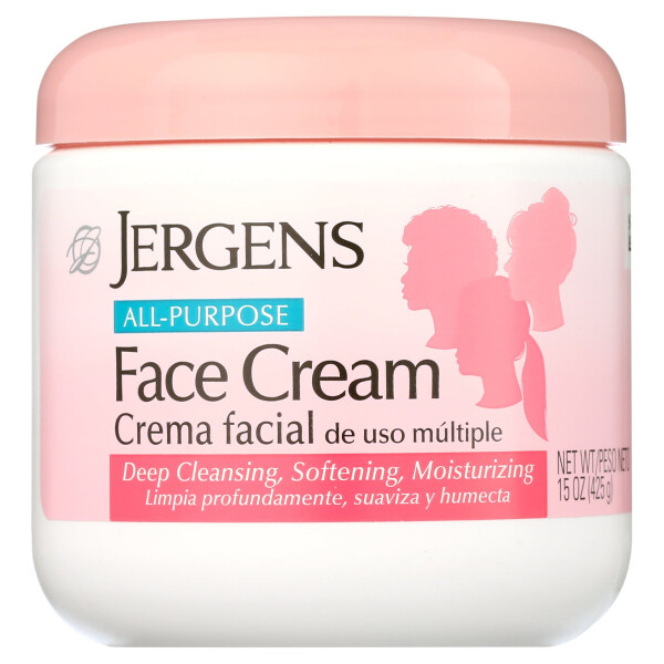 Jergens All Purpose Face Cream, Deep Cleansing Moisturizer, Lotion for Dry Skin, 15 fl oz - 1