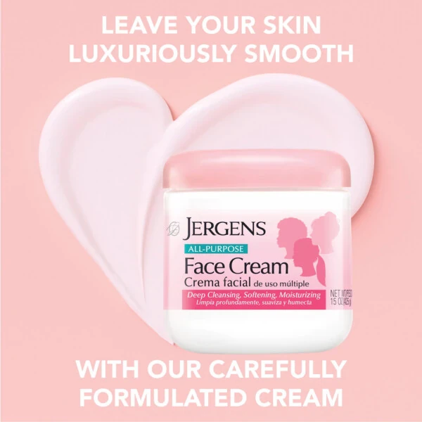 Jergens All Purpose Face Cream, Deep Cleansing Moisturizer, Lotion for Dry Skin, 15 fl oz - 5