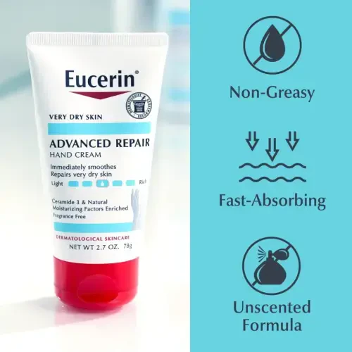 Крем для рук Eucerin Advanced Repair, без запаха, тюбик 2,7 унции - 10