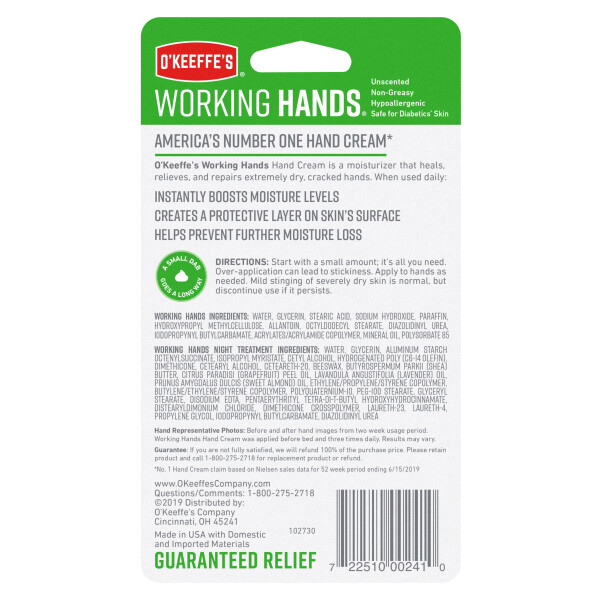 O'Keeffe's Working Hands Hand Cream, 2.7 Oz Jar - 2