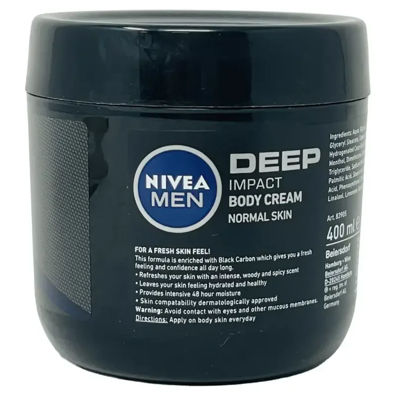 Крем для тела Nivea Men Deep Impact для нормальной кожи - 13,5 жидких унций / 400 мл - 2