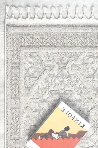 Bukleli Modern Dokuma Halı Yumuşak Yolluk Oturma Odası Salon Halısı - 3