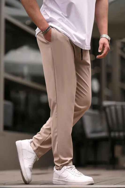 Krem Jogger Pantolon 4242-Krem - 2