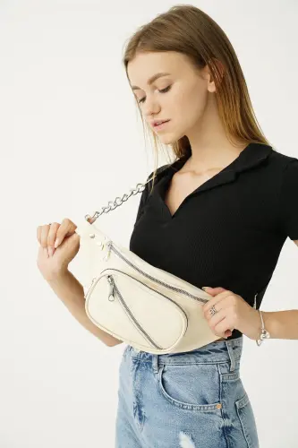 Krem Kadın Bel Ve Çapraz Çanta - Krem - TOP ALL BAG (1)