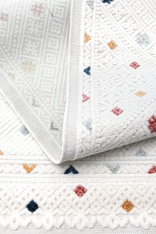 Крем Песок Мульти Складной Легко Очищаемый Ковер 65548a-Крем Мульти - 6