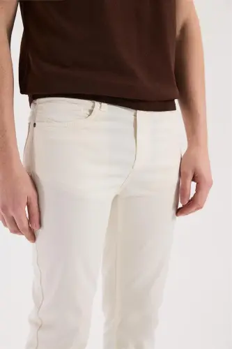 Krem Slim Fit 5 Cep Spor Pantolon - 3