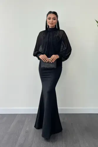 Krep Mato Inji Bolero Tafsilotli Balik Libos - QORA-QORA - 1