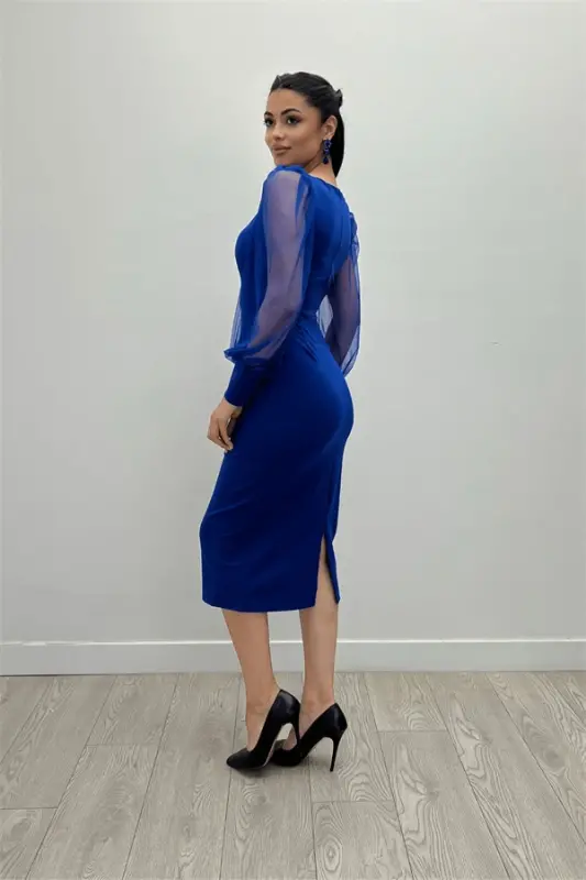 Krep Matodan Tayyorlangan Kvadrat Yaka Qalam Koʻylak - SAKS MO VIY - 5