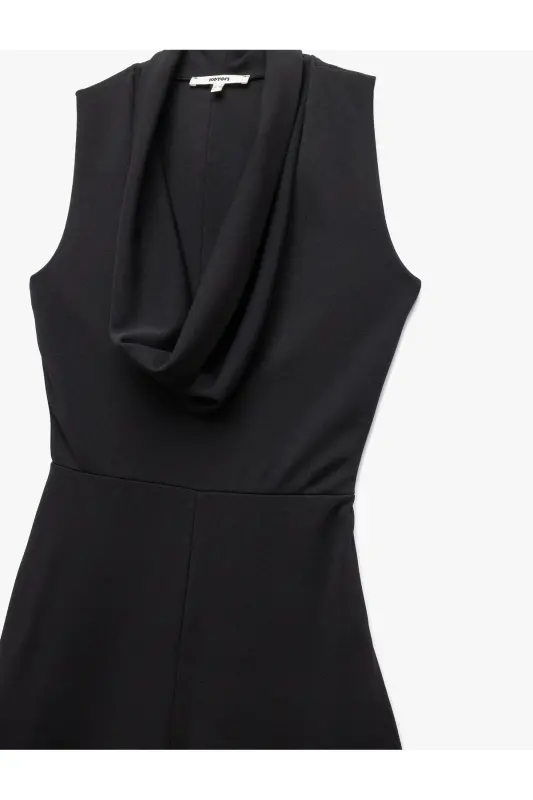 Krep Scuba Kumaş Kolsuz Bol Paça Degaje Yaka Tulum - KOTON