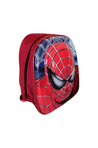 kreş & Anaokulu Çocuk Sırt Çantası ÖRÜMCEK SPDERMAN Karakter 3-6 Yaş 5d Kabartmalı Kumaş Okul Çantas - kırmızı - 4
