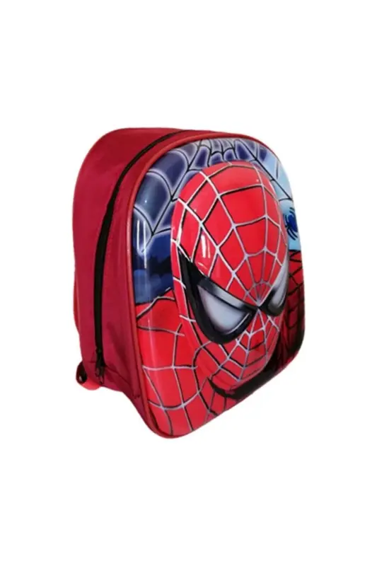 kreş & Anaokulu Çocuk Sırt Çantası ÖRÜMCEK SPDERMAN Karakter 3-6 Yaş 5d Kabartmalı Kumaş Okul Çantas - kırmızı - 4