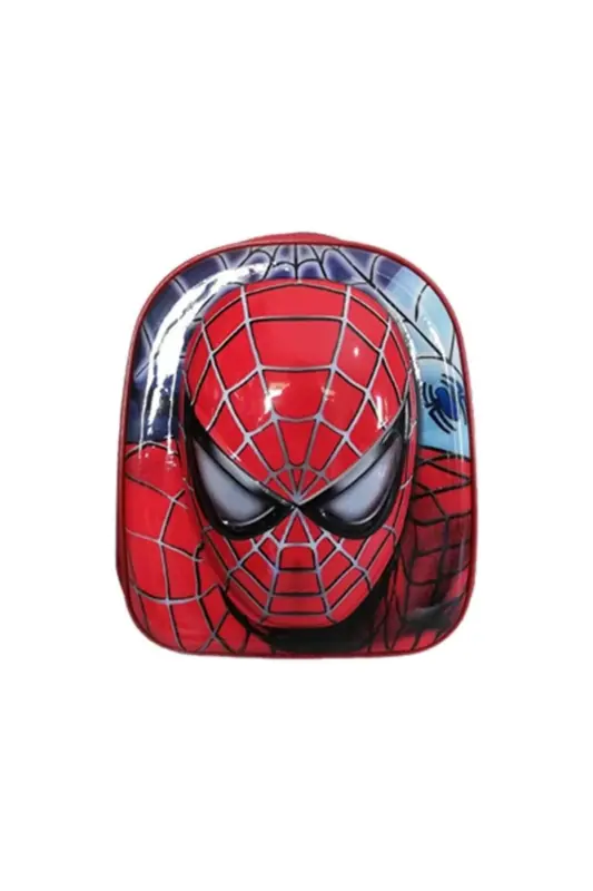 kreş & Anaokulu Çocuk Sırt Çantası ÖRÜMCEK SPDERMAN Karakter 3-6 Yaş 5d Kabartmalı Kumaş Okul Çantas - kırmızı - 5