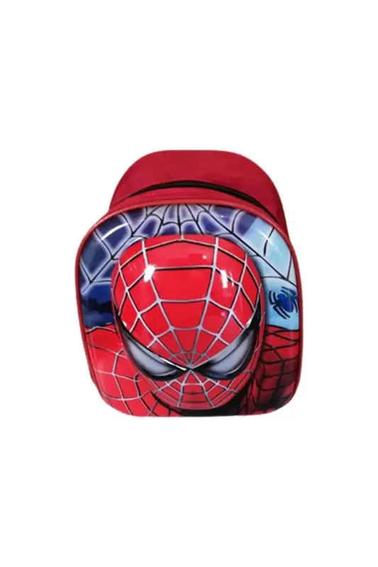 kreş & Anaokulu Çocuk Sırt Çantası ÖRÜMCEK SPDERMAN Karakter 3-6 Yaş 5d Kabartmalı Kumaş Okul Çantas - kırmızı - 6