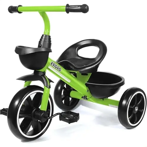 KRIDDO Tricycles Age 24 Month to 4 Years, Toddler Kids Trike for 2.5 to 5 Year Old, Gift for 2-4 Year Olds , Green - 1