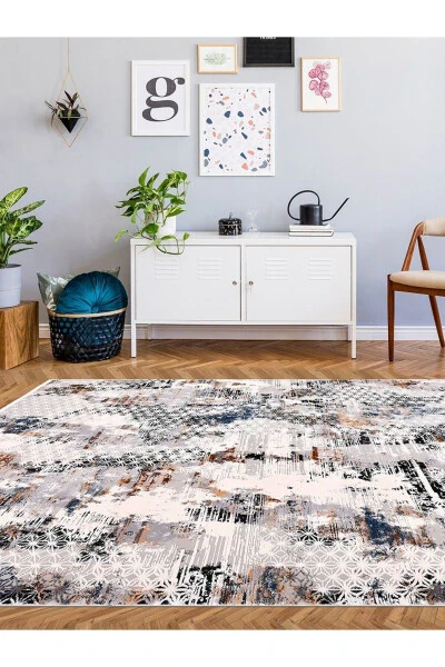 Kristal Koleksiyonu 18109 Sık Dokulu Viskon İpek Dokulu Salon Antre Mutak Halı Yolluk-Multi 2 - EMIN HALI