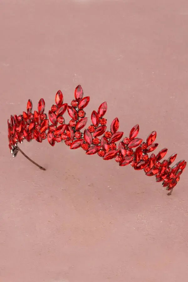 Kristal Toshli Kelin Xina Toji Ayolga Maxsus Kelin To'y Toji Qizil - 6