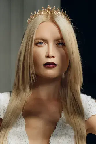 Kristal toshli kelin xina toji Ayollar uchun maxsus kelin to'y toji Bal-Bal - 1