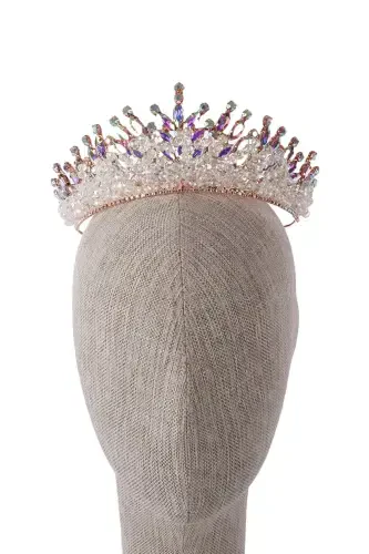 Кристалл ташлы бончук сюслемели гелин кына дюгюн таджы джанджанлы-джанджанлы - 8