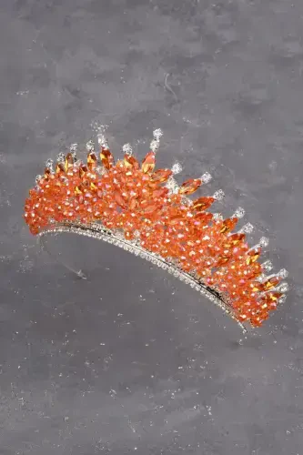 Кристалл ташлы бонжук сюслемели гелин кына дюгюн таджы Турунджу-Турунджу - 3