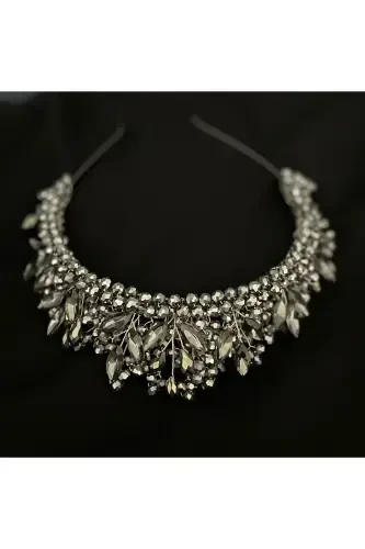 Кристальная Невеста, After Party, Помолвка, Хна, Свадебная Тиара-Антрацит - DESAACCESSORIES (1)