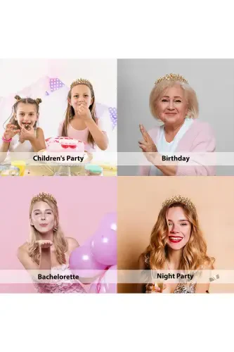 Кристальная Тиара для Хны Невесты, Женская Свадебная Тиара для Невесты Bal-Bal - 3