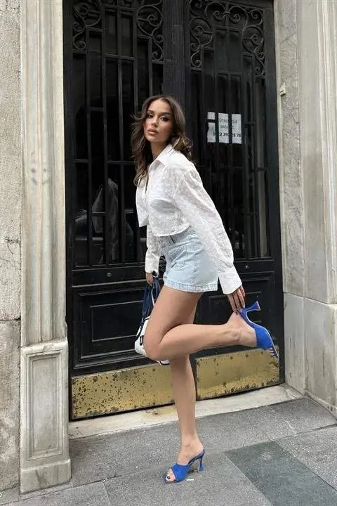 Kristen Backless Crop Shirt 3253-08 - 6