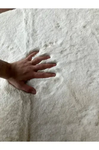 Кроличий Мех Пост Плюшевый Ультра Мягкий Пост Пушистый Крем-Крем - 3