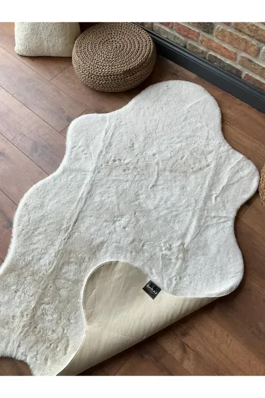 Кроличий Мех Пост Плюшевый Ультра Мягкий Пост Пушистый Крем-Крем - 6