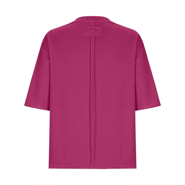 Кроп-топы для женщин, модные футболки с коротким рукавом и круглым вырезом, свободного кроя с карманами. - 7