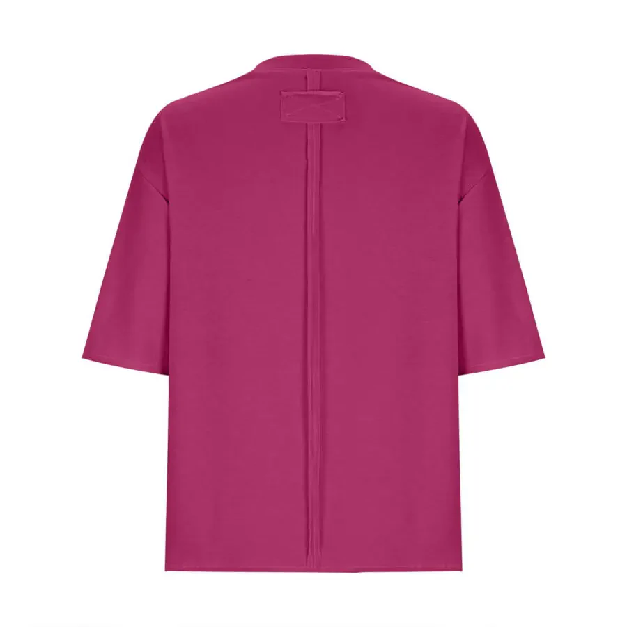 Кроп-топы для женщин, модные футболки с коротким рукавом и круглым вырезом, свободного кроя с карманами. - 7