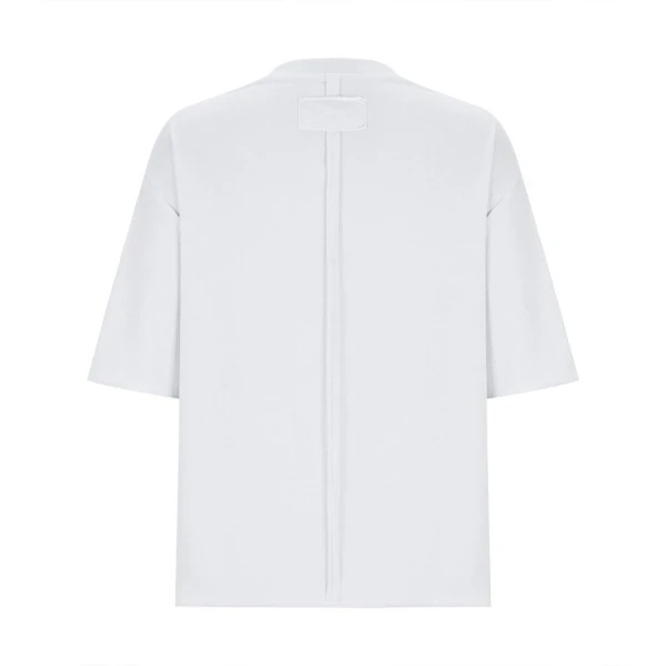 Кроп-топы для женщин, модные футболки с коротким рукавом и круглым вырезом, свободные футболки с карманами и рисунком на спине. - 7