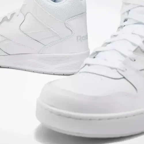 Кроссовки BB4500 Hi 2 для мужчин высокие верхние, белые, однотонные, серые, из кожи, баллистической сетки - 6