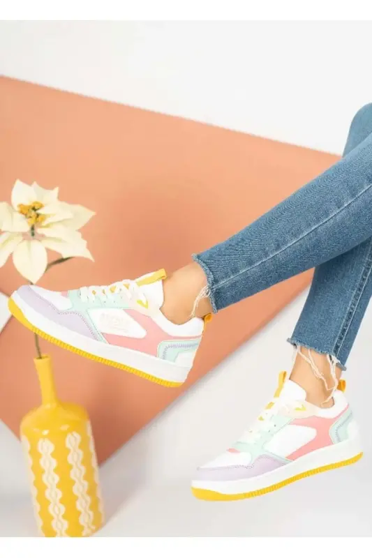 Кроссовки Lambırlent 2181 унисекс спортивные ЛАВАНДОВЫЙ-ЗЕЛЕНЫЙ - KIDS CLUB SHOES