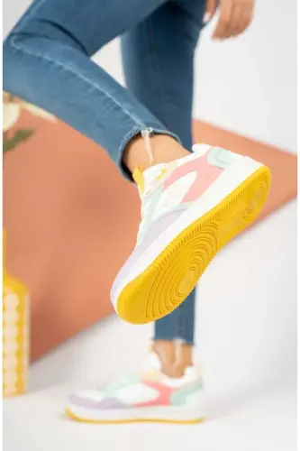 Кроссовки Lambırlent 2181 унисекс спортивные ЛАВАНДОВЫЙ-ЗЕЛЕНЫЙ - 3