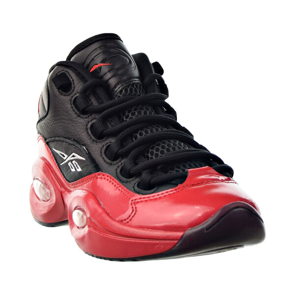 Кроссовки Reebok Question Mid 'Street Sleigh' для детей старшего возраста, чёрные с красным и чёрным, артикул gv7182 - 2