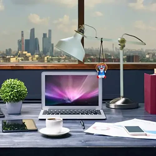 Крутой Маятниковый Утенок Автомобильный Подвесной Орнамент Симпатичный Авто Декор Зеркало Заднего Вида Аксессуары Интерьер для Женщин Мужчин Подростков Грузовик Зеркало Заднего Вида Рождественские Украшения на Елку Автомобильные Брелки Смешные Подарки для Мальчиков Девочек - 6