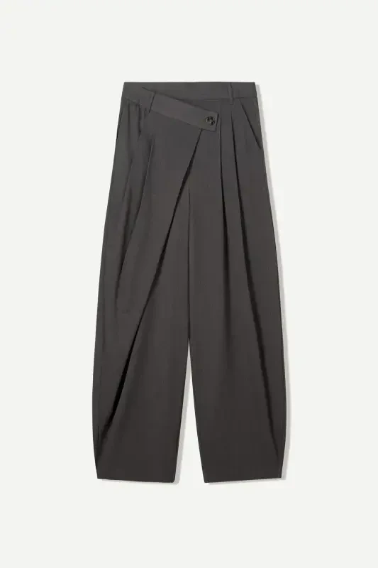 Kruvaze belli moslashtirilgan fit shim - To'q kulrang - 2