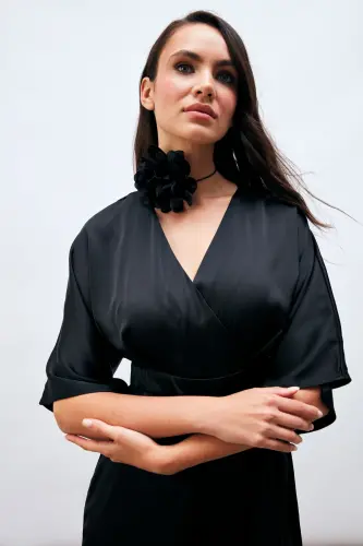 Kruvaze Salaş Tulum - Siyah-SİYAH - 4