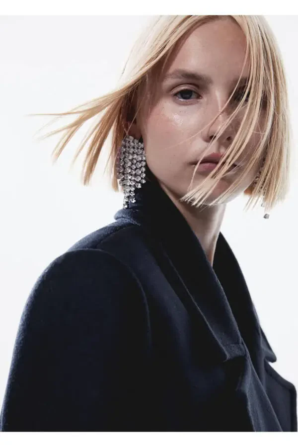 Kruvaze yün palto - 5