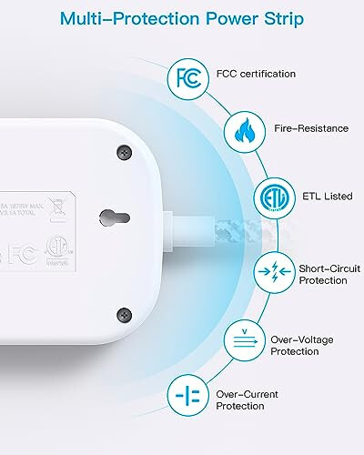 Kruvaziyer Gemisi Gereklileri, Seyahat Güç Şeridi USB C ile, Düz Fiş Uzatma Kablosu 3 Priz 4 USB Bağlantı Noktası (2 USB C) ile, 5 ft Masa Duvar Prizi Uzatıcısı, Kruvaziyer, Yurt Odası için Aşırı Yük Koruma Değil, ETL - 7