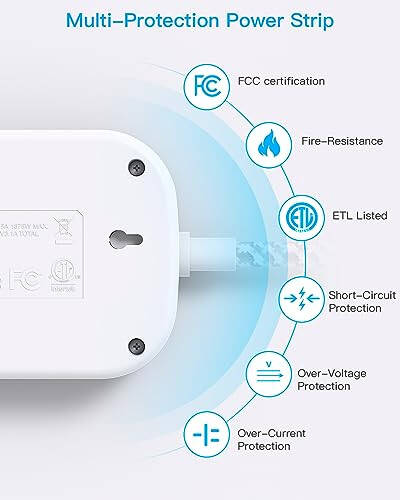 Kruvaziyer Gemisi Gereklileri, Seyahat Güç Şeridi USB C ile, Düz Fiş Uzatma Kablosu 3 Priz 4 USB Bağlantı Noktası (2 USB C) ile, 5 ft Masa Duvar Prizi Uzatıcısı, Kruvaziyer, Yurt Odası için Aşırı Yük Koruma Değil, ETL - 7