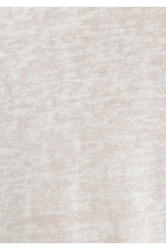 Кружевная Деталь V Вырез Белая Футболка Regular Fit / N - 6