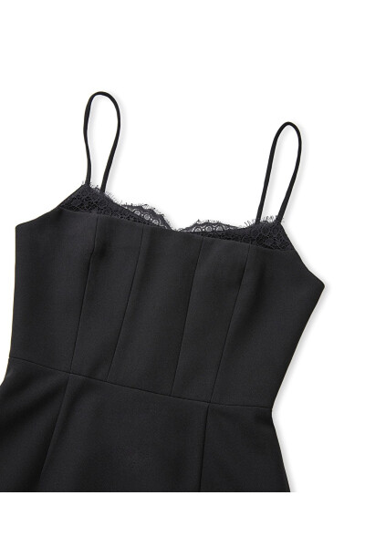 Кружевное микс мини-платье - 4