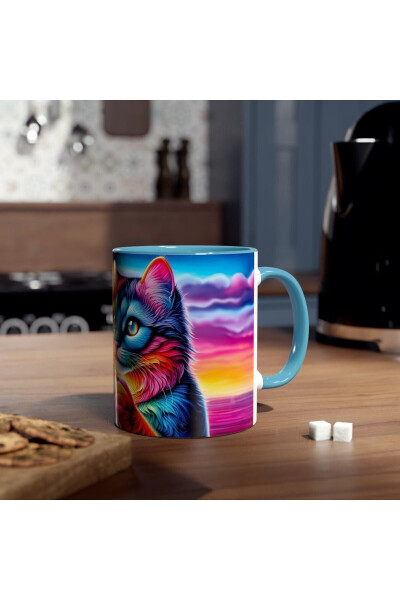 Кружка с принтом кошки-бариста - 6