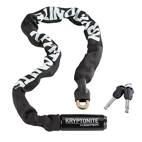 Kryptonite Keeper 785 Bike Chain Lock, 2.8 Feet Long Heavy Duty Anti-Theft Bicycle Chain Lock with Keys for Bike, Motorcycle, Scooter, Bicycle, Door, Gate, Fence 