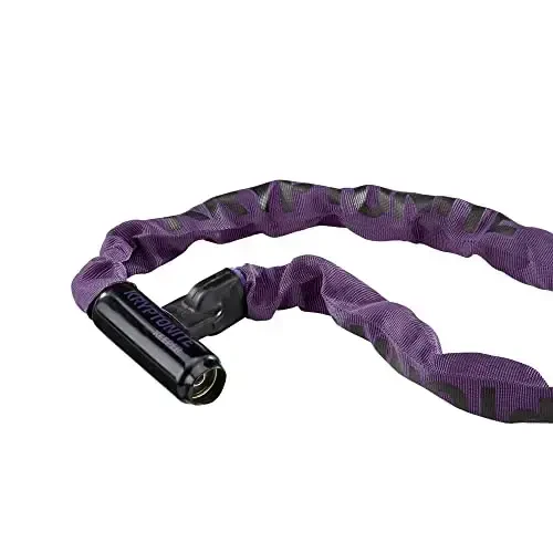 Kryptonite Keeper 785 Bike Chain Lock, 2.8 Feet Long Heavy Duty Anti-Theft Bicycle Chain Lock with Keys for Bike, Motorcycle, Scooter, Bicycle, Door, Gate, Fence,Purple - 2